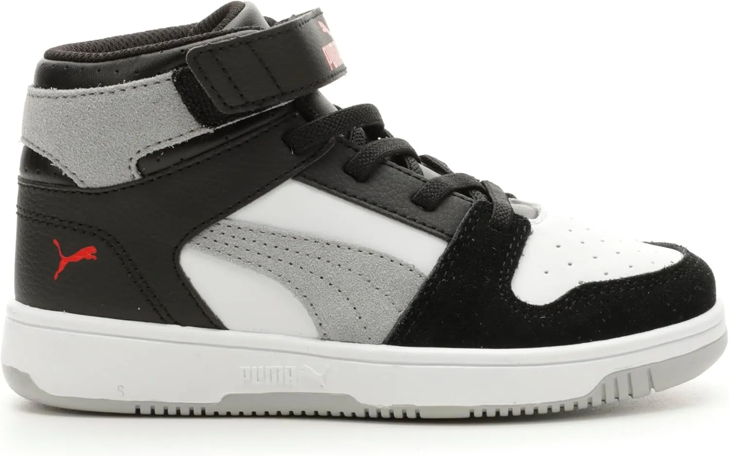 PUMA Kids' Rebound Layup Mid Hook and Loop Sneaker