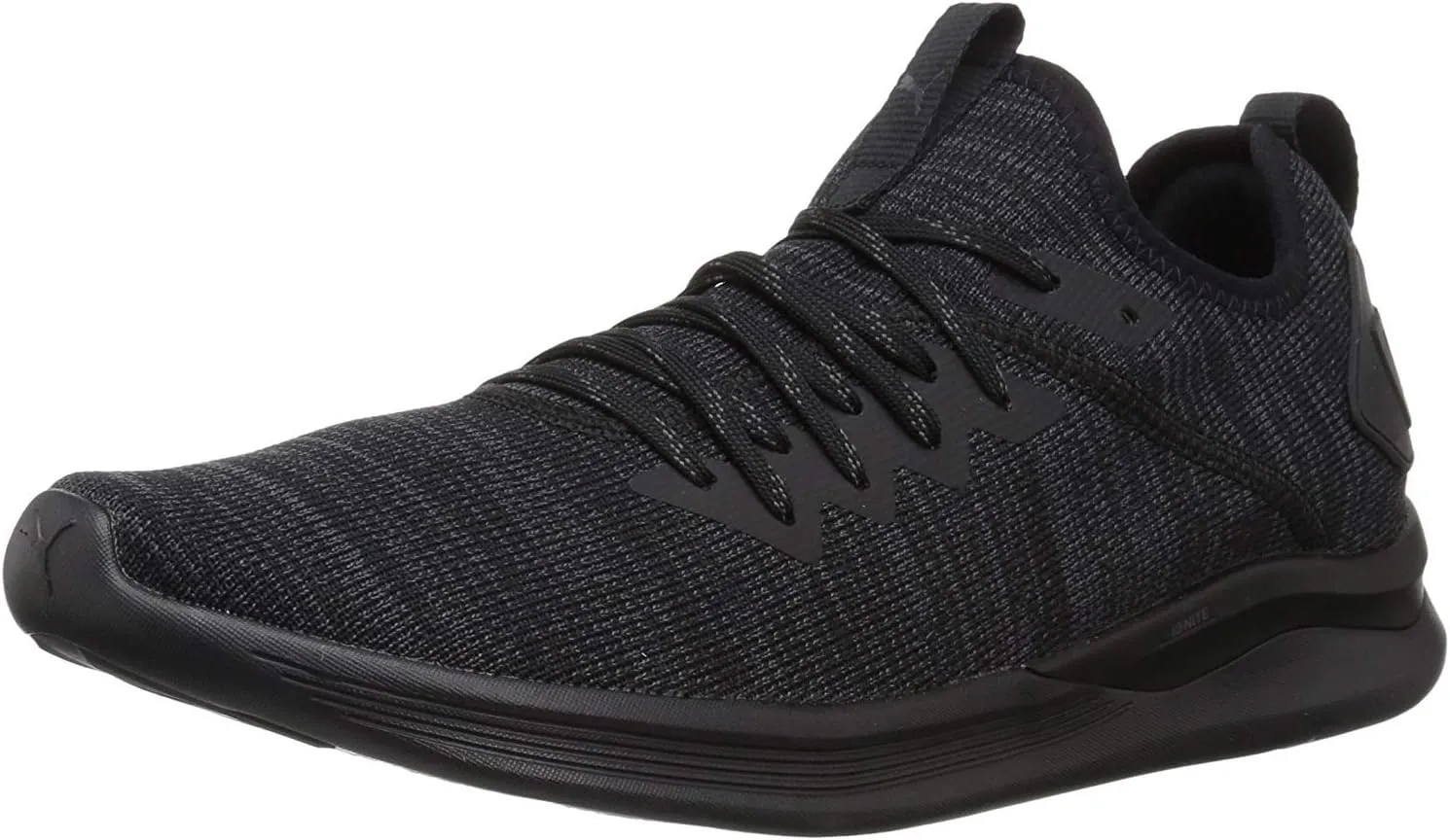 PUMA mens Ignite Flash Evoknit Sneaker, Puma Black, 7.5 US