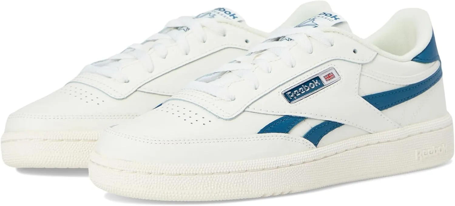 Reebok Women's Club C Revenge Sneaker, Chalk/Chalk/Escape Blue, 11