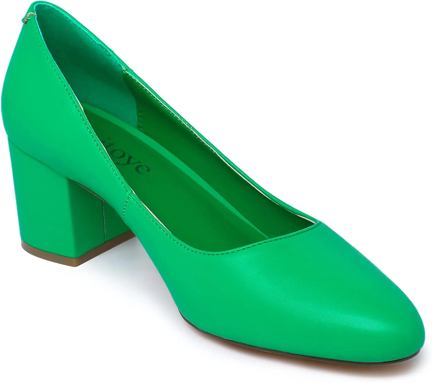 Reitoye Women's Chunky Heel Pumps Closed Toe Dress Pump Heels