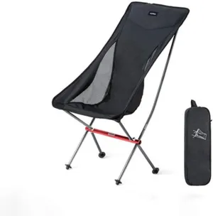 Renovation House Camping Chair Portable Foldable Mini Chair Lightweight Camping Hiking Travel Fishing Stools Breathable Mesh Cushion Folding Chair Heavy Duty Camping Furniture (Color : Black Size : S)
