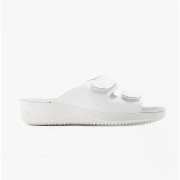 Rohde 1940 Womens Leather Mule Sandals White