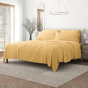 RV King Bed Sheet Set 100% Egyptian Cotton Sheets - 4 Piece Sheet Set - 800 Thread Count Ultra Soft, Smooth, Durable Bedding Set - Fits Mattress Upto 18'' Deep Pocket (RV King/Gold)