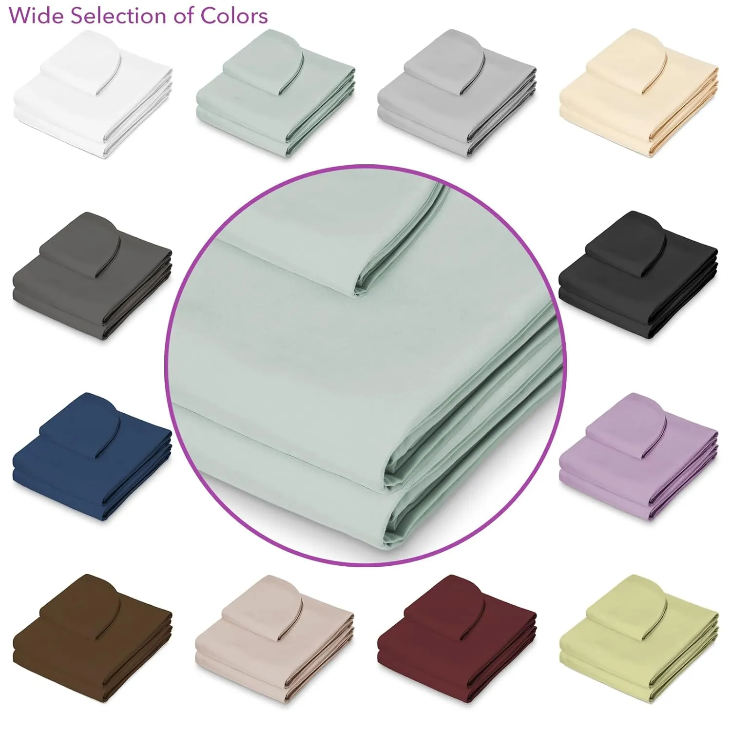 Saloniture 3-Piece Microfiber Massage Table Sheet Set - Premium Facial Bed Cover - Includes Flat and Fitted Sheets with Face Cradle Cover - Seafoam Green