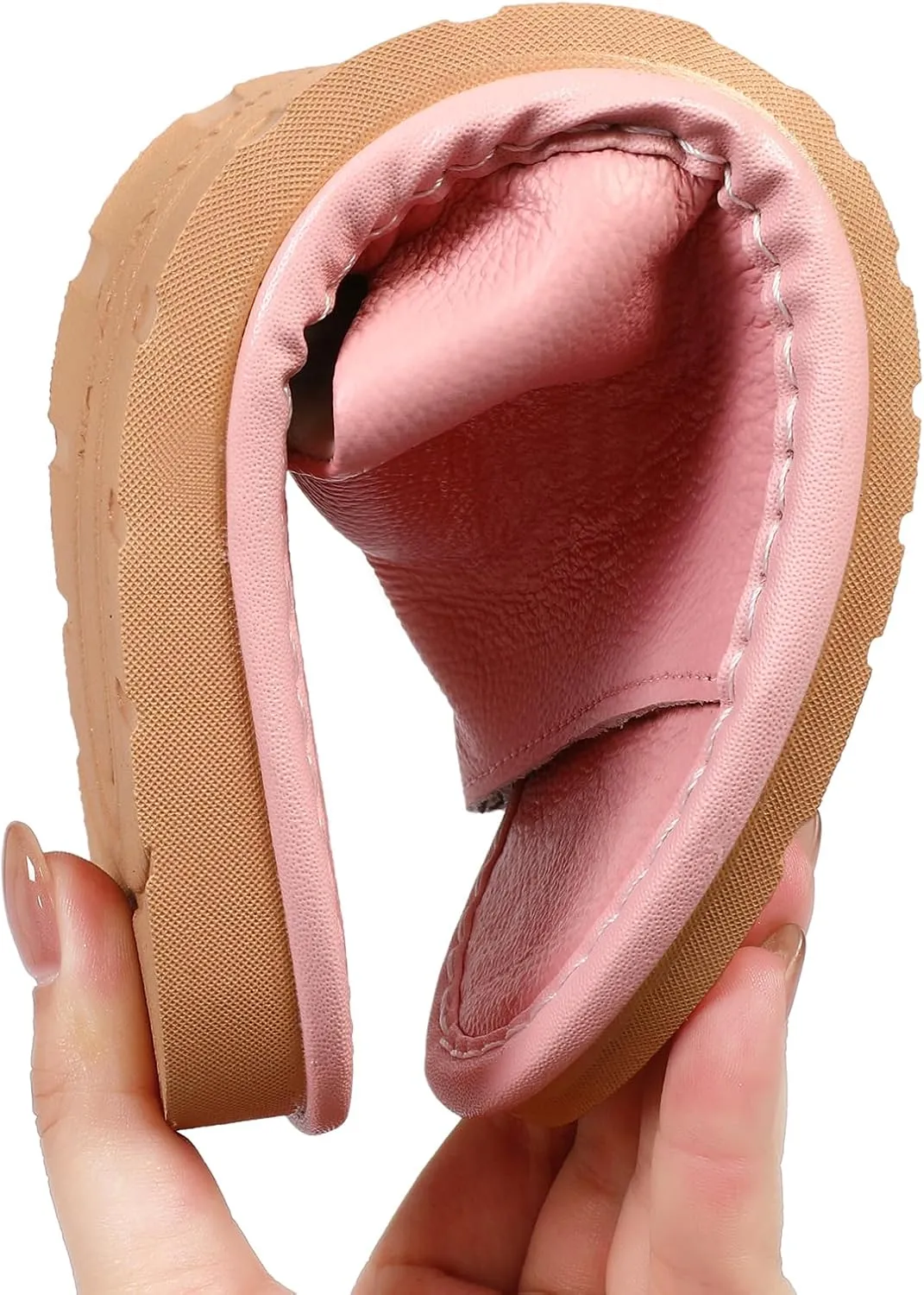 Sandals Women Men, Genuine Leather Slippers, House Slippers for Women Indoor Outdoor, Unisex Soft Flat Sandals