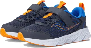 Saucony Wind 3.0 Alternative Closure (Little Big Kid) Sneaker, Navy/Peel, 12.5 US Unisex
