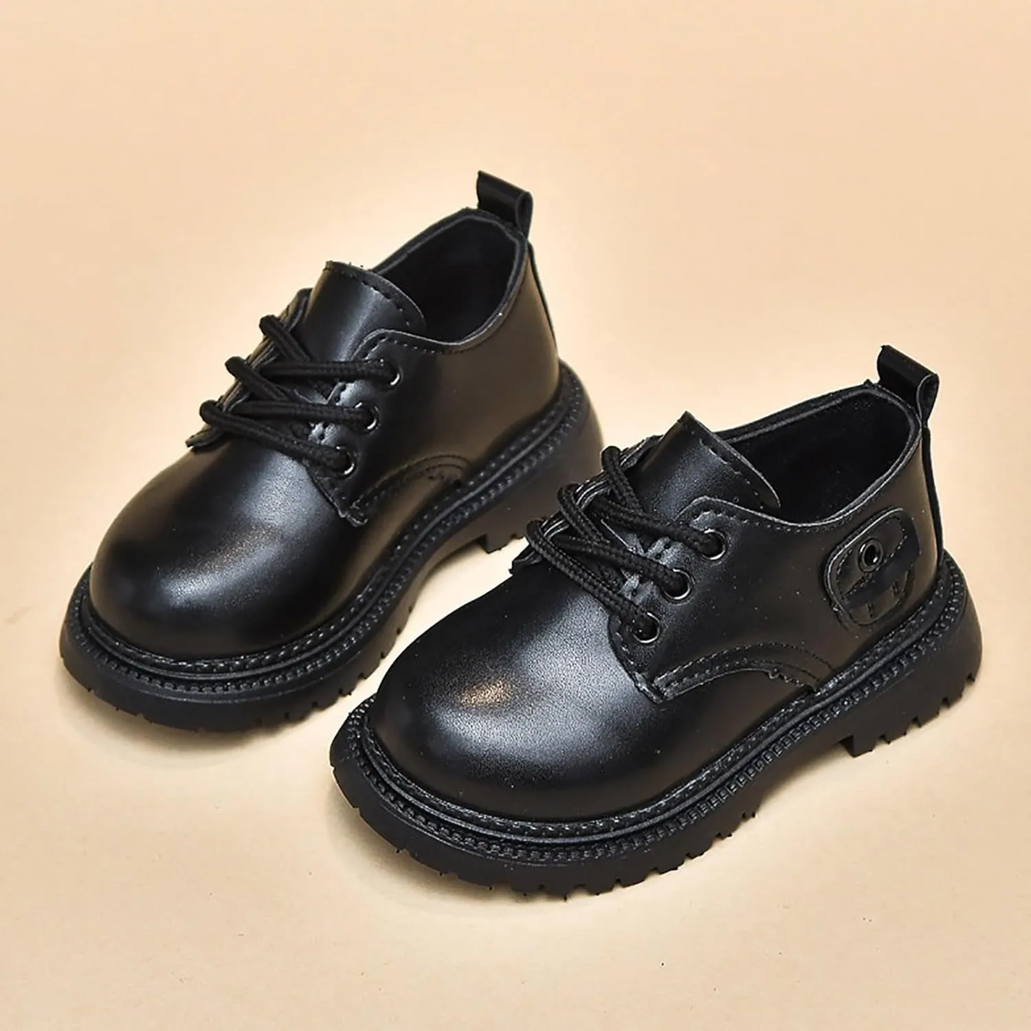 School Shoes for Boys Toddler Little Boy Girls Dress Shoes Oxford Shoes Lace Up British Style Casual Leather Shoes