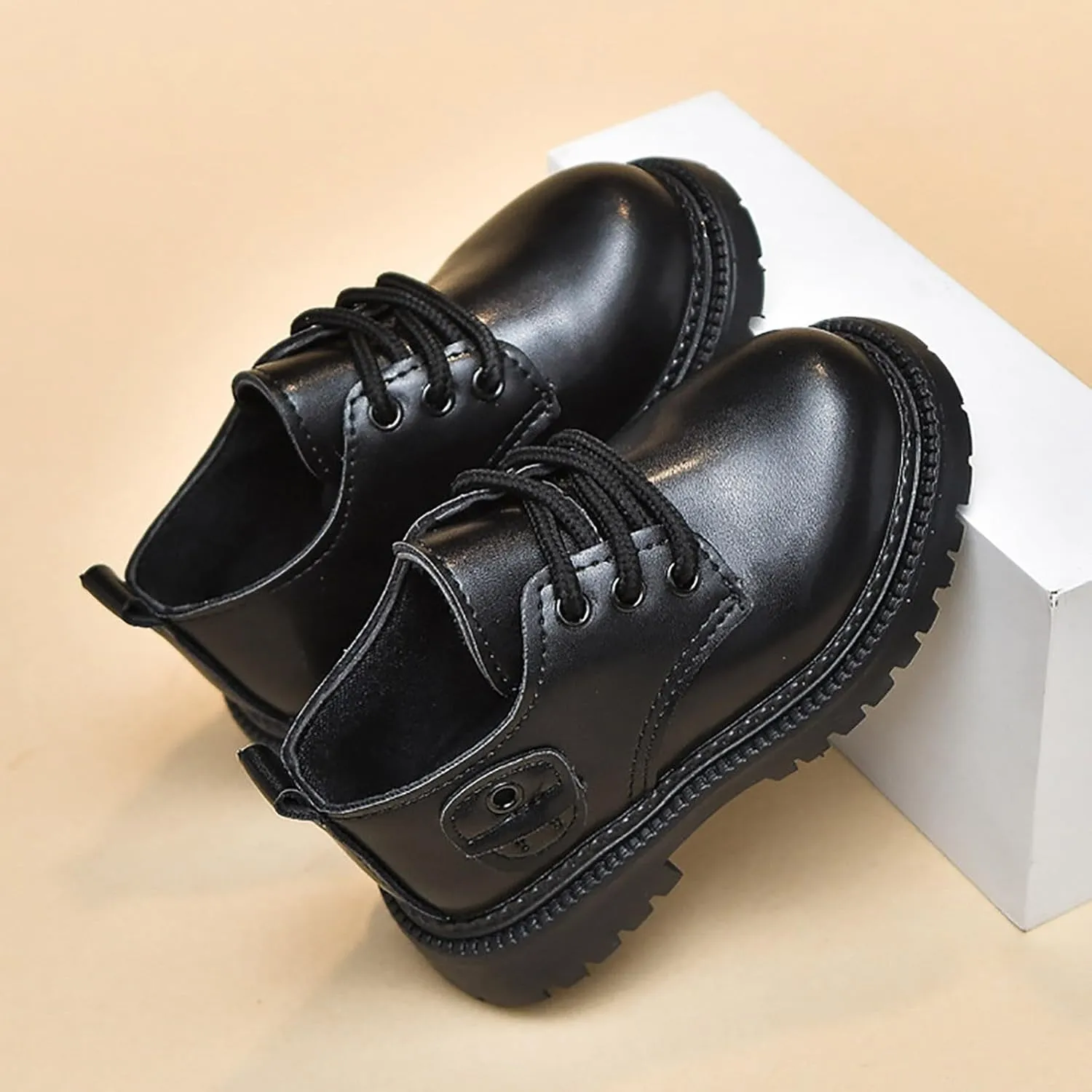 School Shoes for Boys Toddler Little Boy Girls Dress Shoes Oxford Shoes Lace Up British Style Casual Leather Shoes