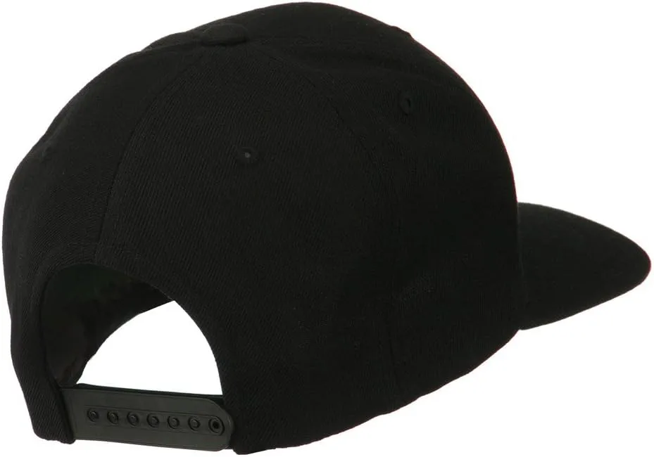 Script Diamond Embroidered Flat Bill Cap