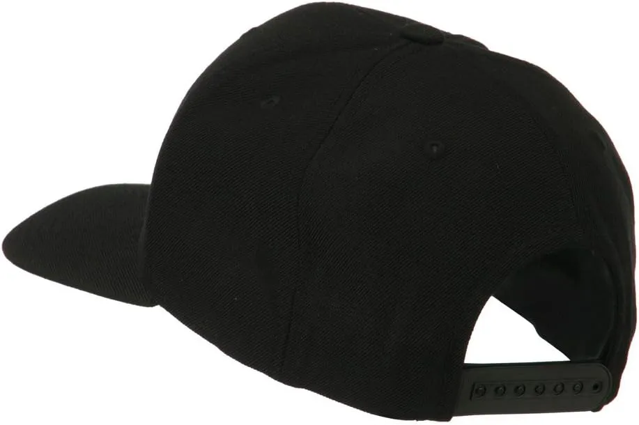 Script Diamond Embroidered Flat Bill Cap