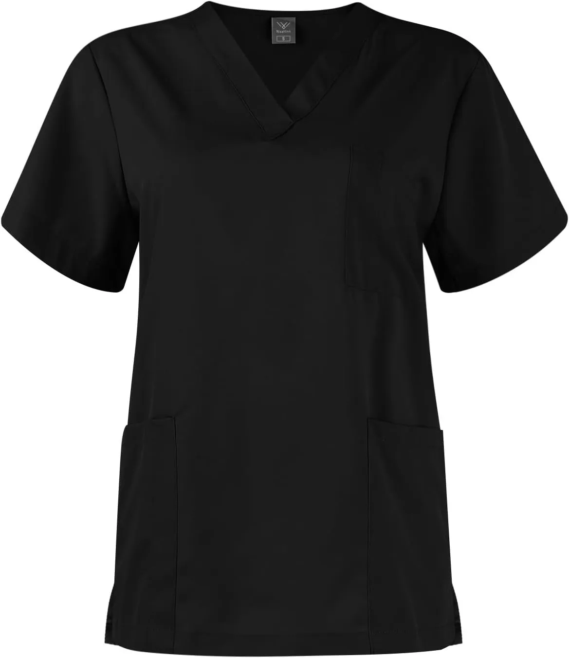 Scrubs for Women Set Stretch V-Neck Scrub Tops & Cargo Pant Quick Drying Solid Medical Nurse Uniform with Pockets