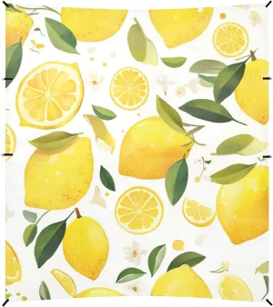 Simple Yellow Lemons Stable Beach Tent UPF50 Easy Setup Shade Sun Shelter with Sandbags & Sand Shovel for Camping, Picnics, Backyard & Fishing