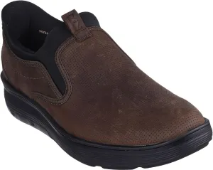 Skechers - Mens Mark Nason: Casual Glide Cell - Baxter Slip On Shoes, Color Red/Brown, Size: 9 M US