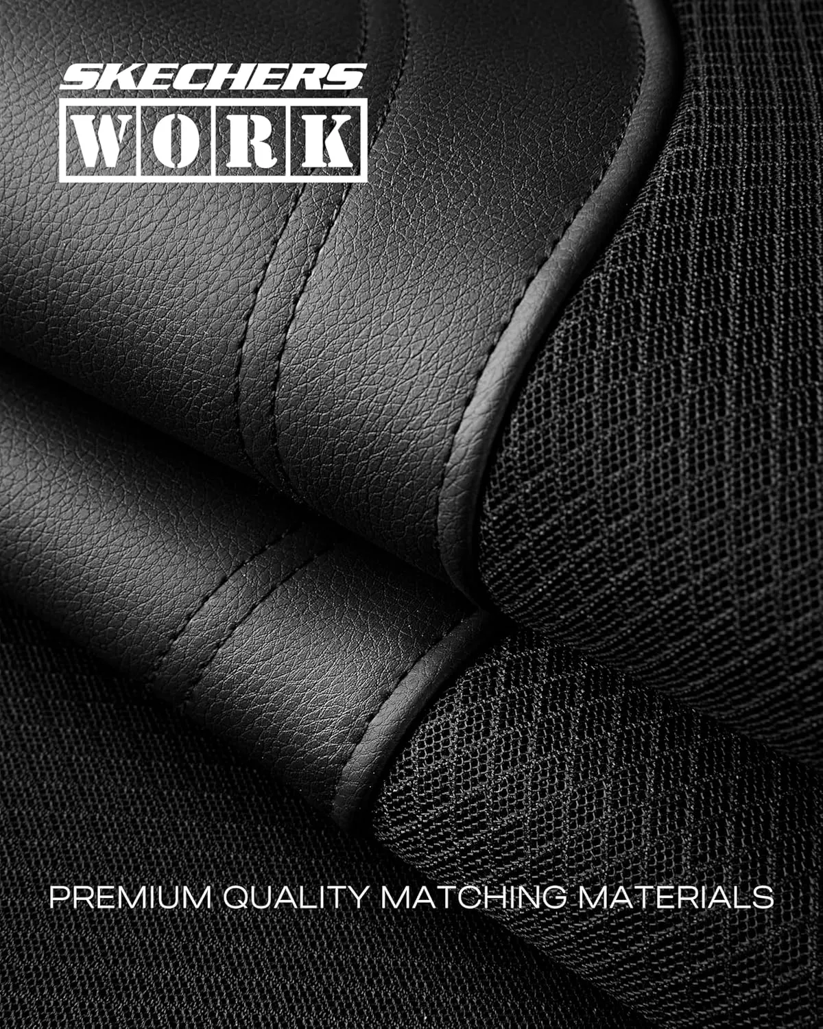 Skechers Work Car Seat Covers, Leather Seat Covers 5-Times Stronger Built-in Webbing, Oxford Fabric Seat Cover for Cars, Airbag Compatible, Automotive Comfort for Cars, Trucks, SUVs (Bule, Two Front)