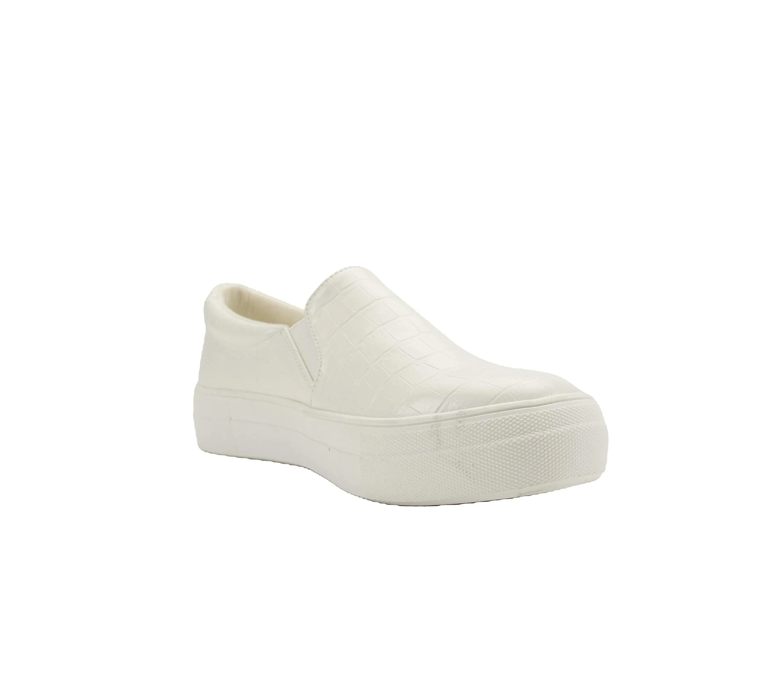 Slip-On Pu White Soda Top pick Sneaker Crocodile Global shipping Foam Rounded Toe Platform Hike Cushioned