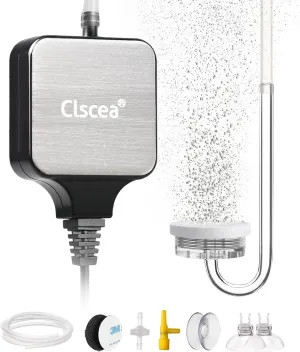 Small Air Pump for Fish Tank Aquarium Aerator for 1-15 G Super Quiet 1.5 Watts, Complete kit