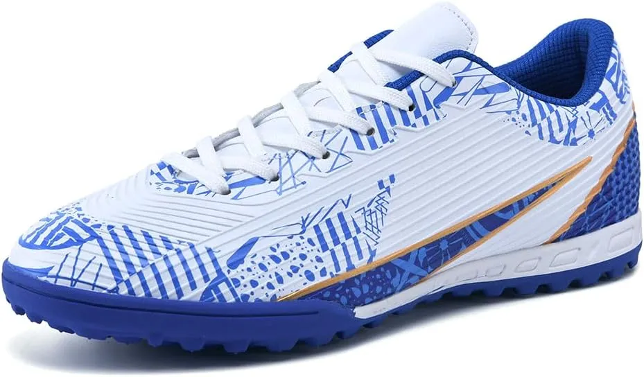 Soccer Cleats for Mens Womens Indoor Soccer Shoes Unisex Baseball Turf Shoes Youth Rugby Shoes Adult AG FG TF Football Boots Wide Training Sneaker