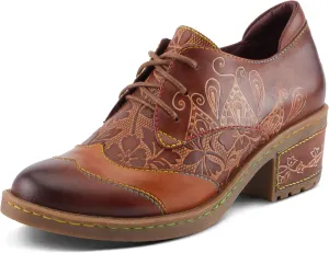 Spring Step L'Artiste Briteetoe Women's Oxford Bootie - Artistic Accents, Embossed Handpainted Details, Versatile & Comfortable