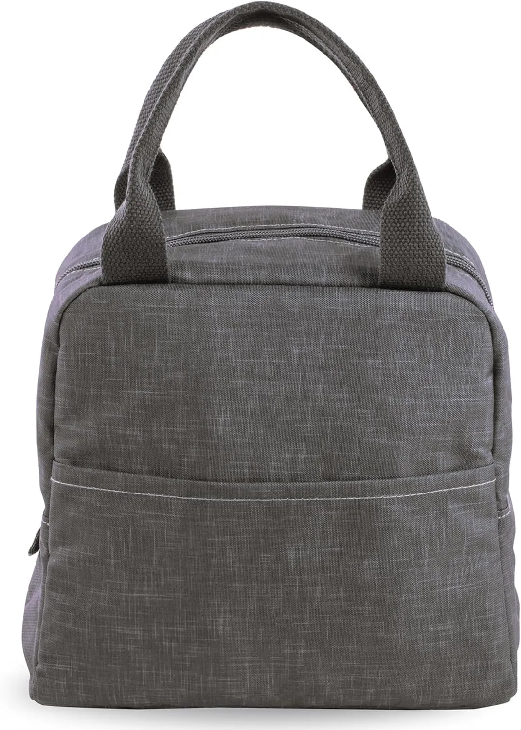 Steel Mill & Co Insulated Lunch Tote Bag for Women or Men, Large Capacity Cooler Lunch Box, Cute Lunch Bag for Adults, Mini Cooler with Zipper Closure, Pockets, and Sturdy Handles (Grey)