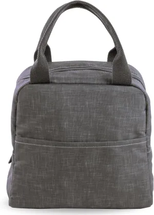 Steel Mill & Co Insulated Lunch Tote Bag for Women or Men, Large Capacity Cooler Lunch Box, Cute Lunch Bag for Adults, Mini Cooler with Zipper Closure, Pockets, and Sturdy Handles (Grey)