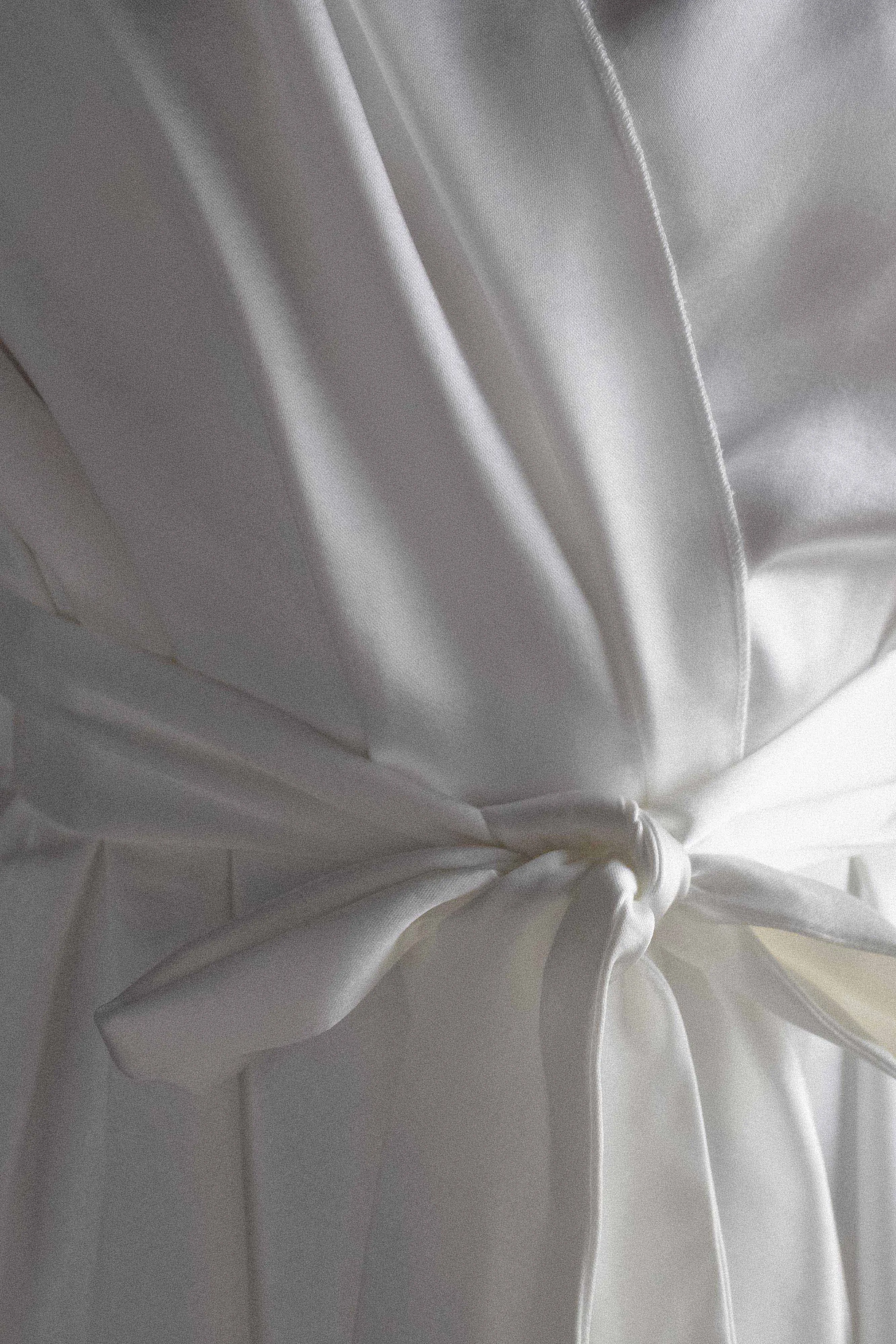 Sterling Satin Bridal Robe - Ivory