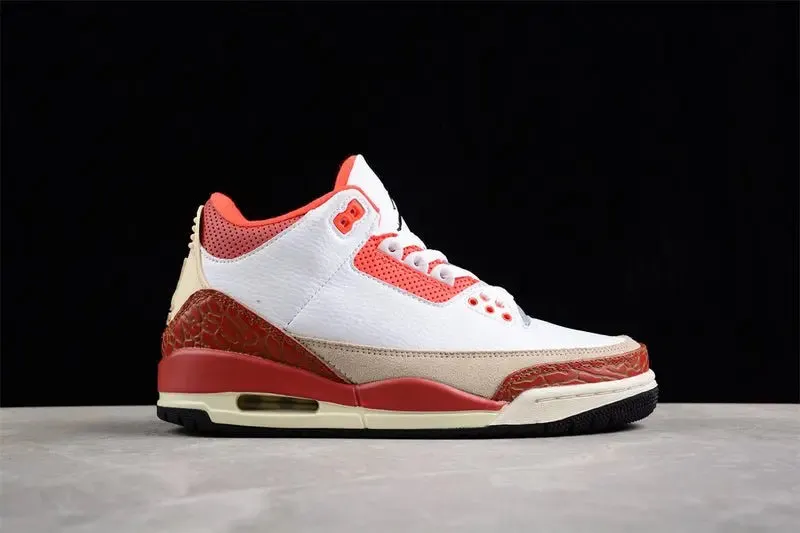 STONE/TEAM Durable AIR JORDAN Reduced-rate WHITE/BLACK/MARS ORANGE GS 3 RETRO