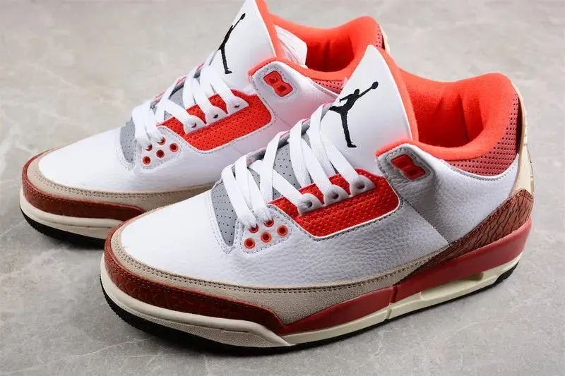 STONE/TEAM Durable AIR JORDAN Reduced-rate WHITE/BLACK/MARS ORANGE GS 3 RETRO