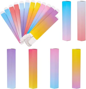 SUPERFINDINGS 60PCS 4x 0.7in Empty Lip Gloss Box 6 Colors Lipgloss Kraft Box ​Lipstick Packaging Box Gradient Color Paper Boxes for Lip Gloss Lipstick Gifts Perfume Spray Bottle