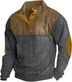 Sweatshirts Men Vintage Cotton Loose Fit Long Sleeve Shirts for Men Work 2024 Fall Stylish Hiking Outdoor Pullover