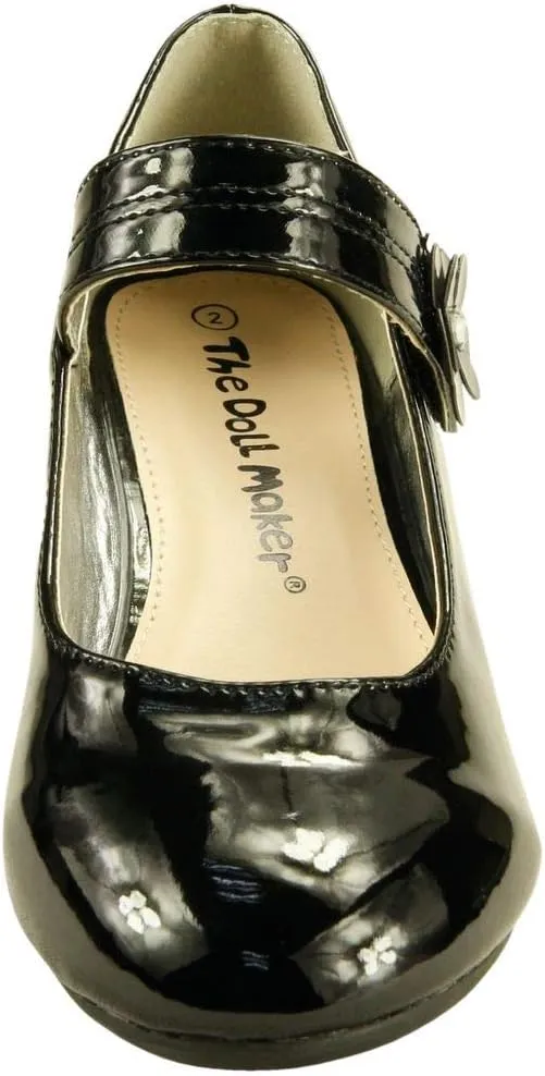 The Doll Maker Girl's Glitter Pump for Toddler/Little Kid/Big Kid Dress Shoes