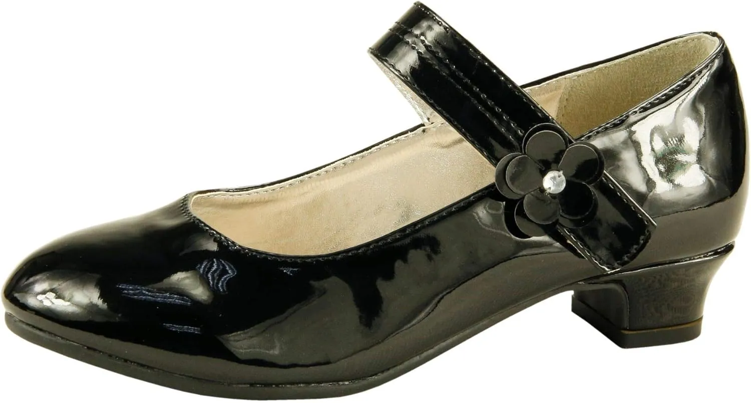 The Doll Maker Girl's Glitter Pump for Toddler/Little Kid/Big Kid Dress Shoes