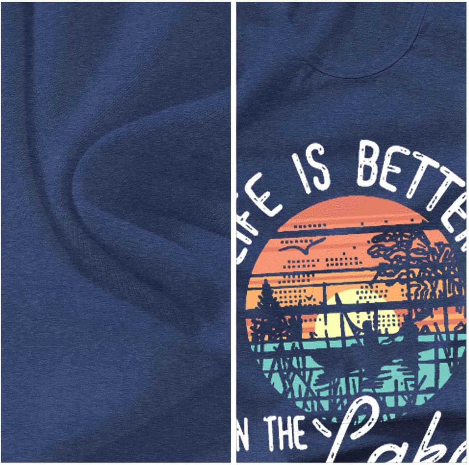 The Lake is My Happy Place T Shirt Women Lake Graphic Summer Sleeveless Shirts