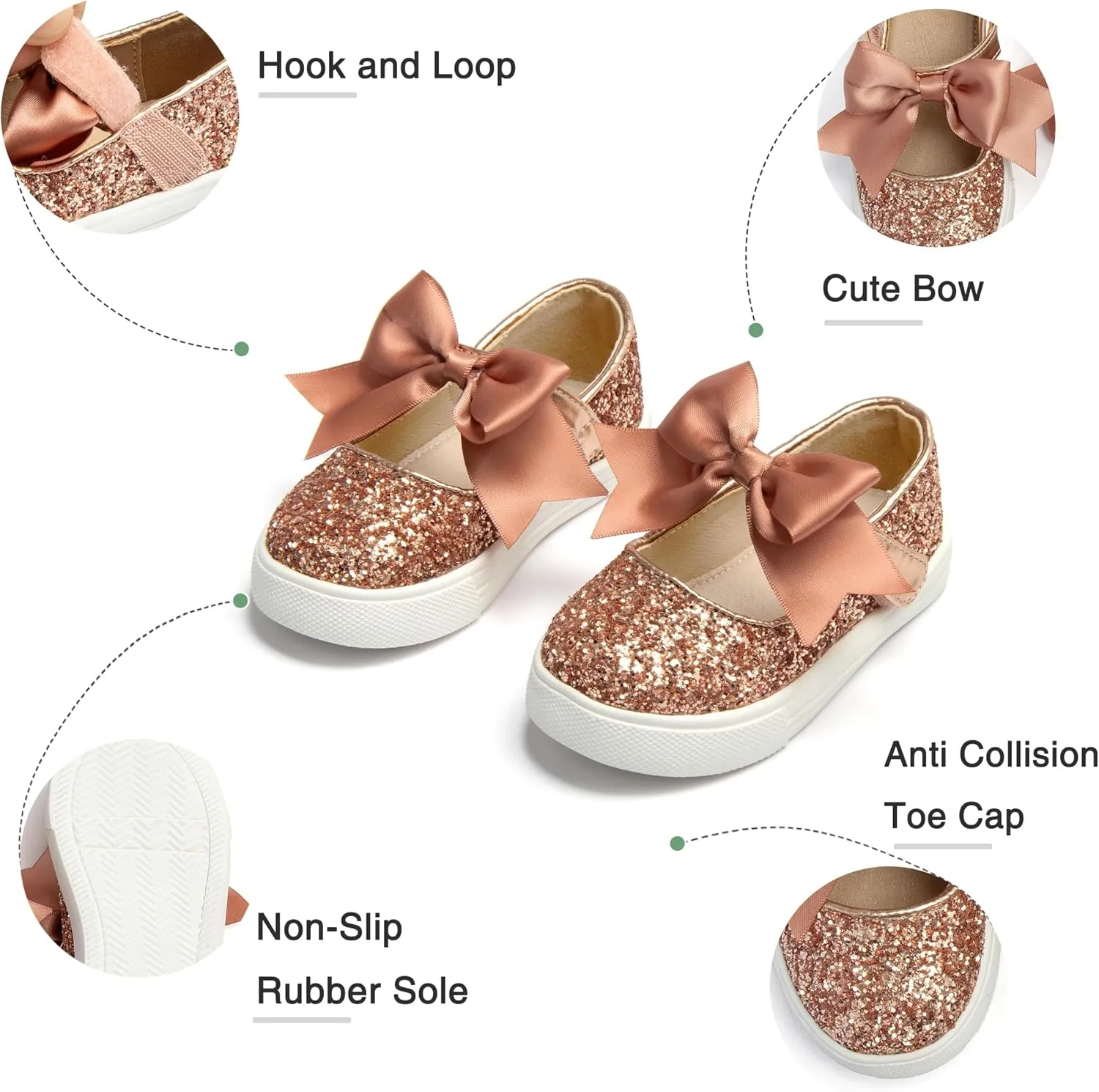 THEE BRON Toddler Shoes Girls Glitter Fashion Sneakers Sparkly Sequin Casual Shoes