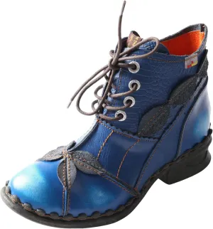 TMA EYES Brand Washed Leather Oxford Women's Boots Mother Shoes