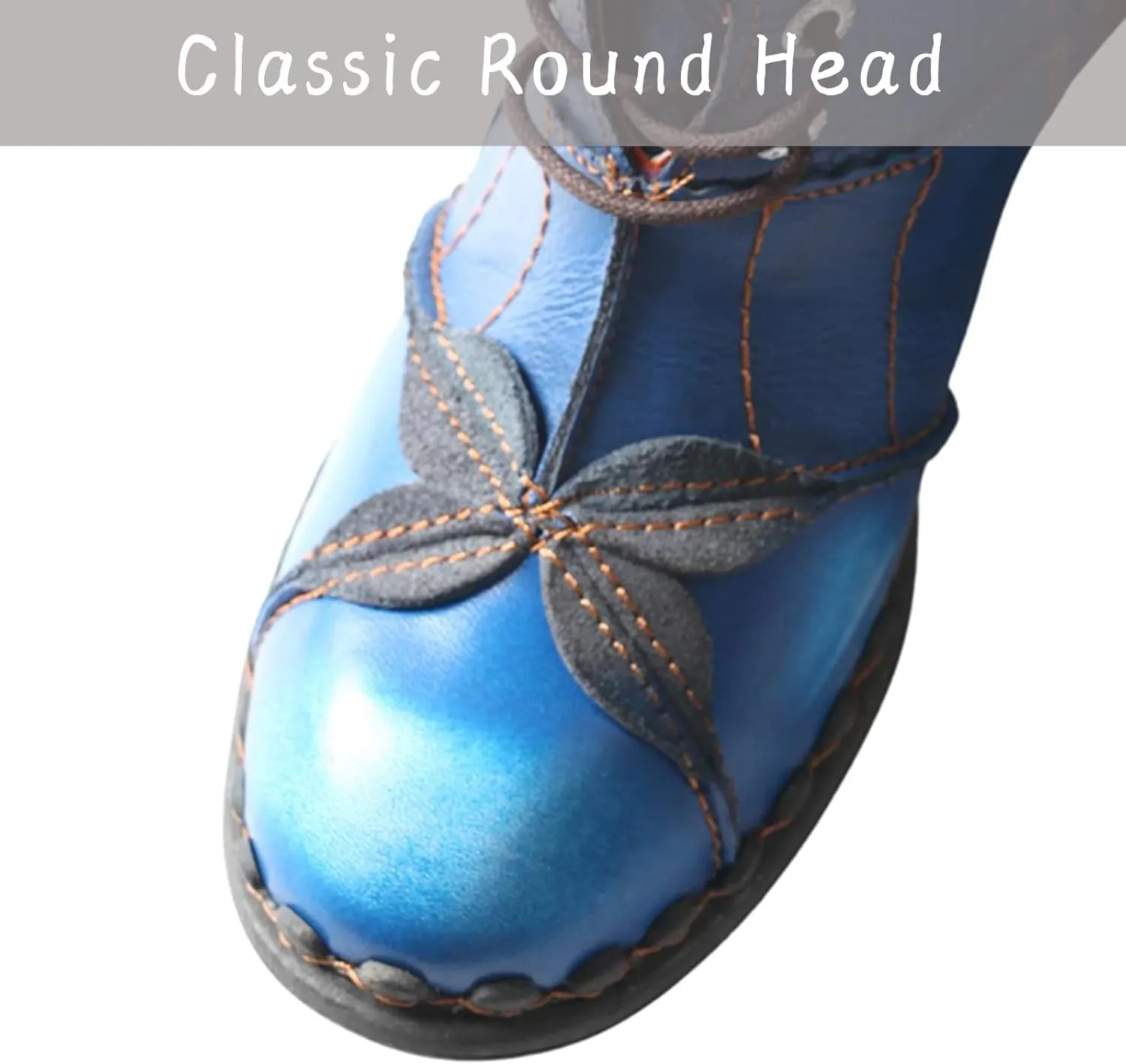 TMA EYES Brand Washed Leather Oxford Women's Boots Mother Shoes