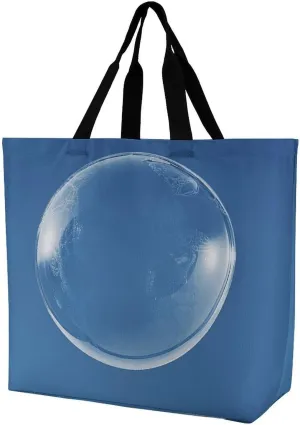Tote Bag Grocery Bag for Women Shopping Bag A Soap Bubble Handbags Beach Bag Shoulder Bag for Shopping
