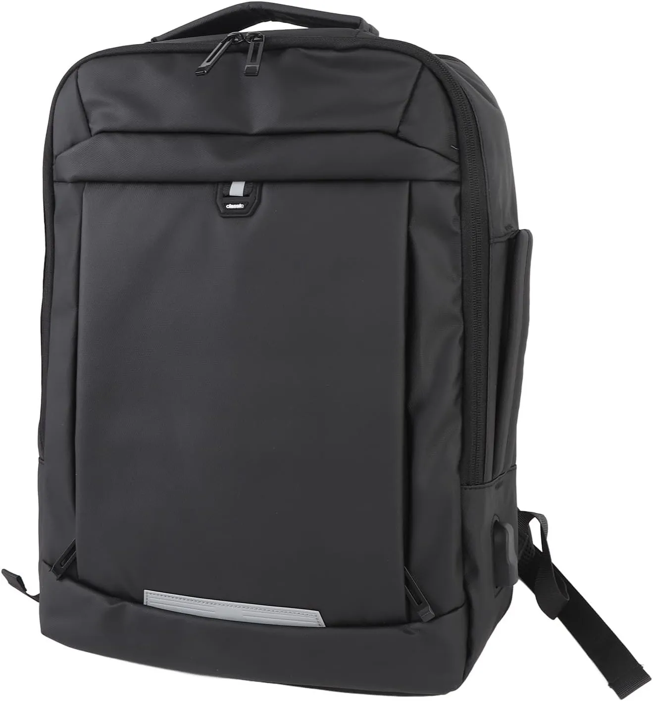Travel Laptop Backpack, with USB Charging Port, 15.6in Capacity, Oxford Cloth, for Men Women College Business, Black