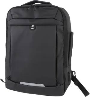 Travel Laptop Backpack, with USB Charging Port, 15.6in Capacity, Oxford Cloth, for Men Women College Business, Black