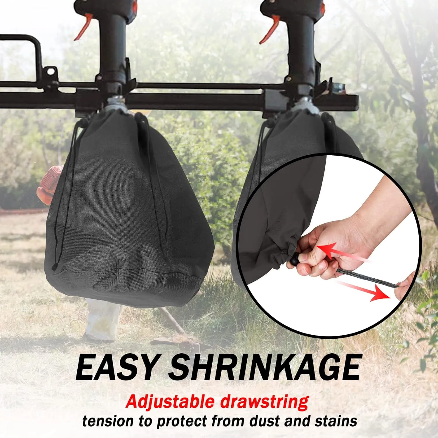 Trimmer Engine Waterproof Cover, [4Pack] 12D x 15.6H inch 420D Heavy-Duty Oxford Ripstop General Weed Eater Edger,Pole Saw,Brush Cutters and Hedge, Weed Eater Covers…