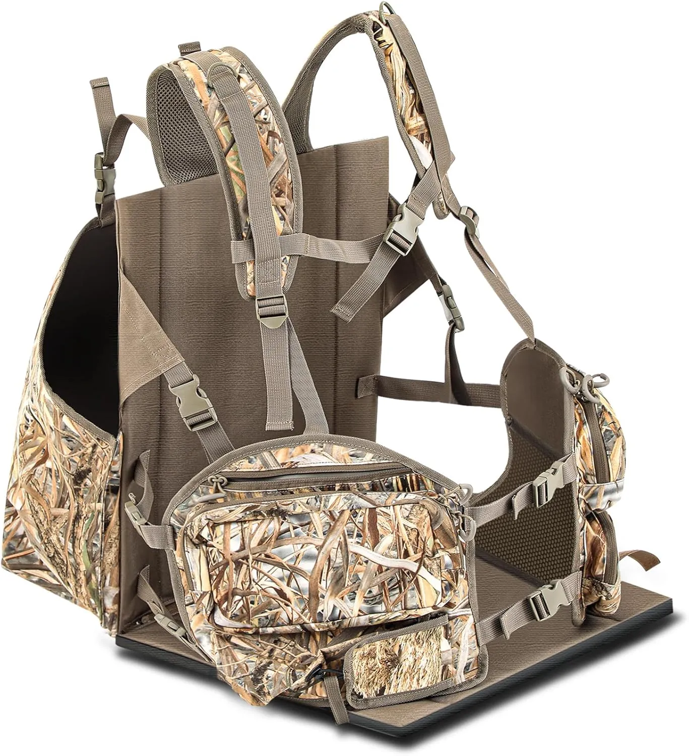 Turkey Vest with Seat Lightweight Hunting Vest with Game Bag and Plenty of Pockets for Calls and Strikers Hunting Gear for Turkey Dove and Upland Bird for Men Women