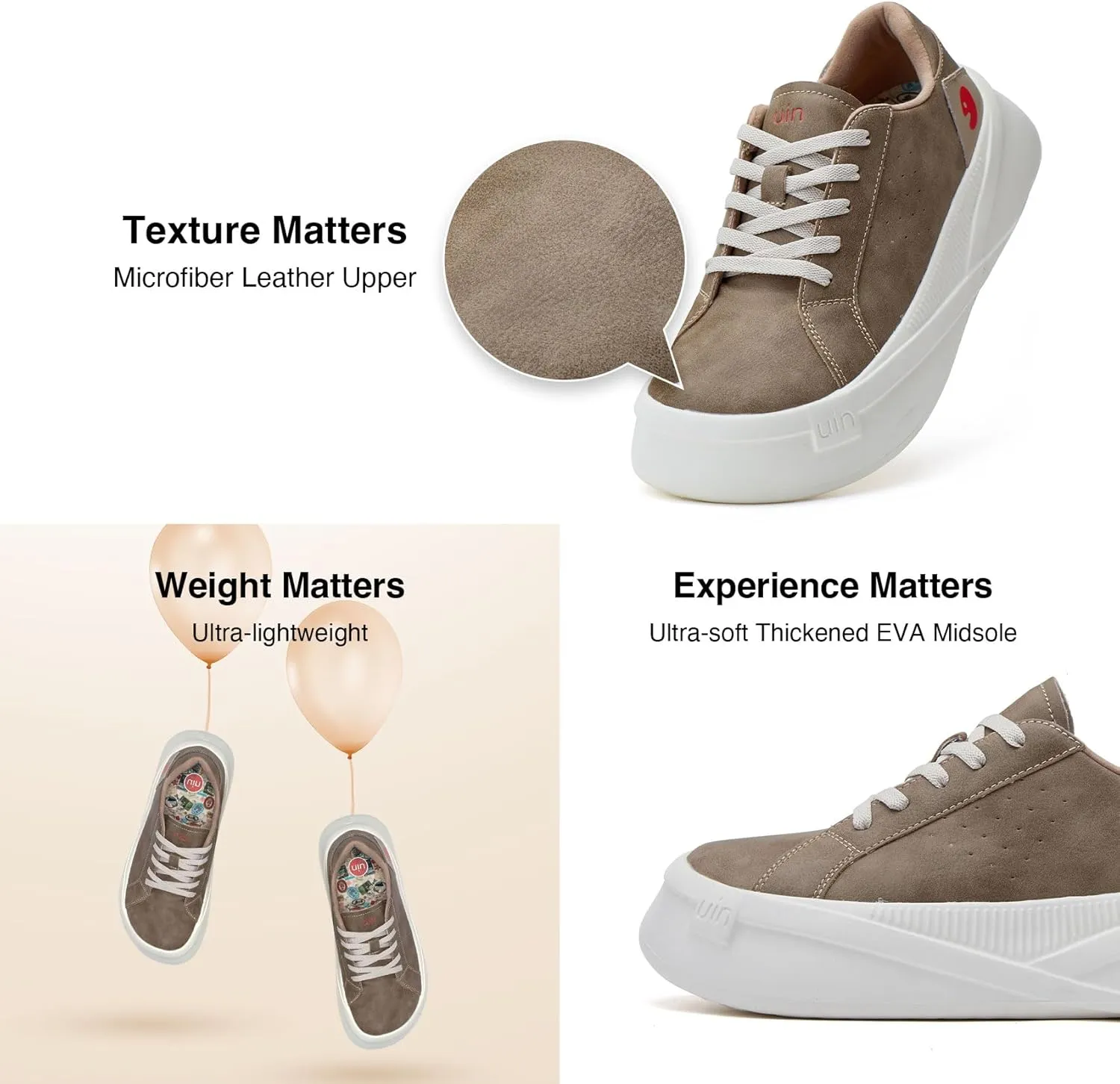UIN Women's Platform Fashion Sneaker Comfortable Casual Art Travel Shoes Victoria