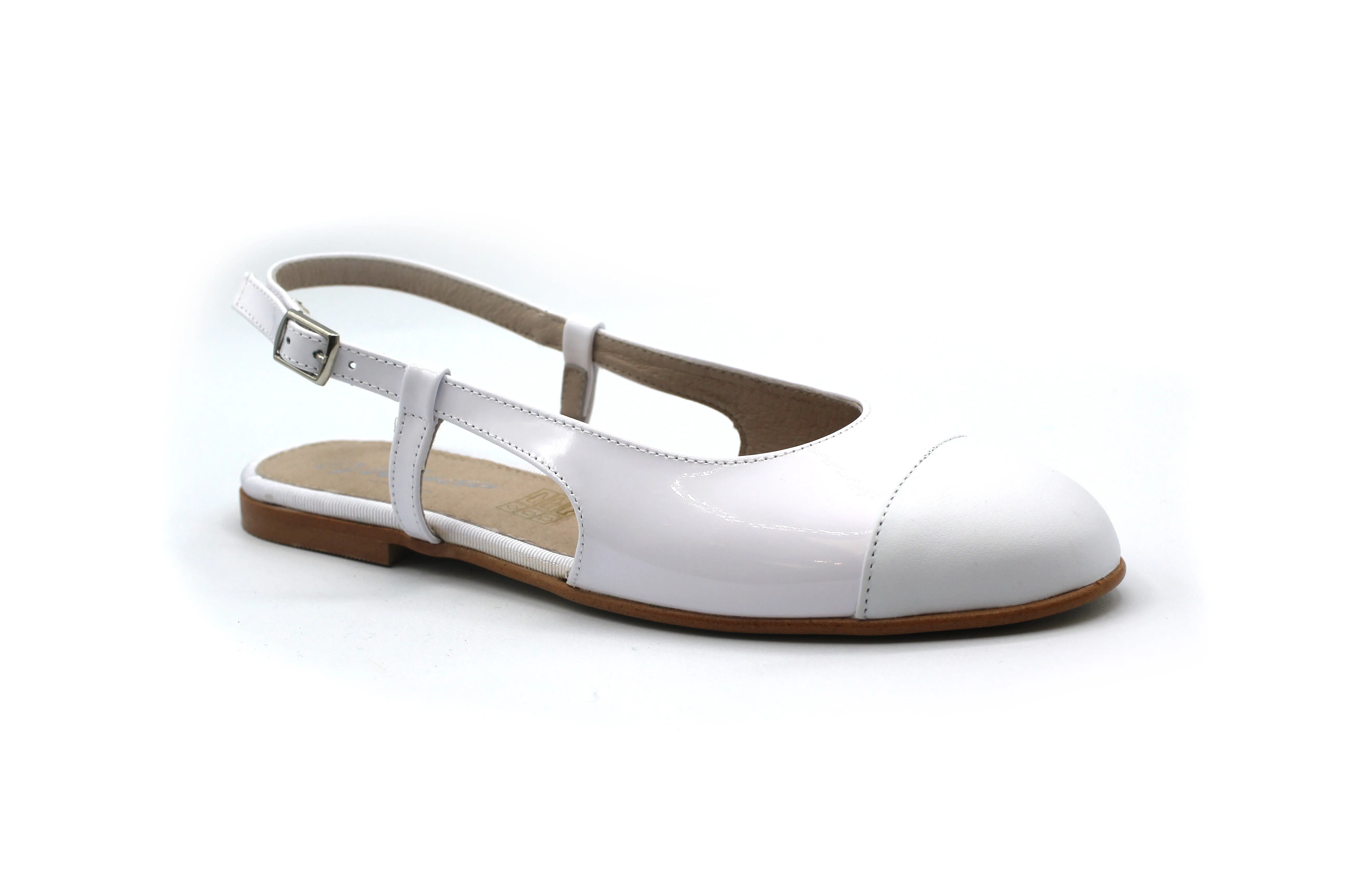Valencia Soft Blanco Cap Toe Sling Back