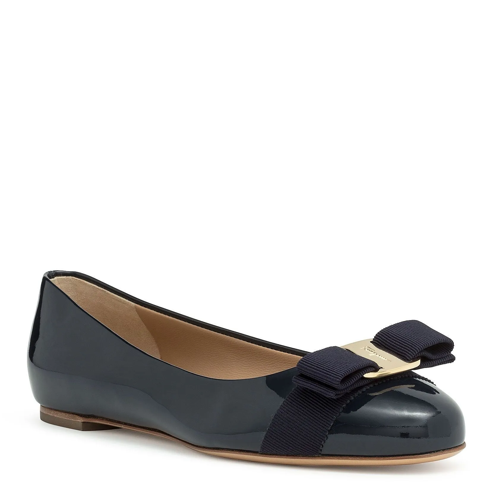 Varina patent oxford blue ballerinas