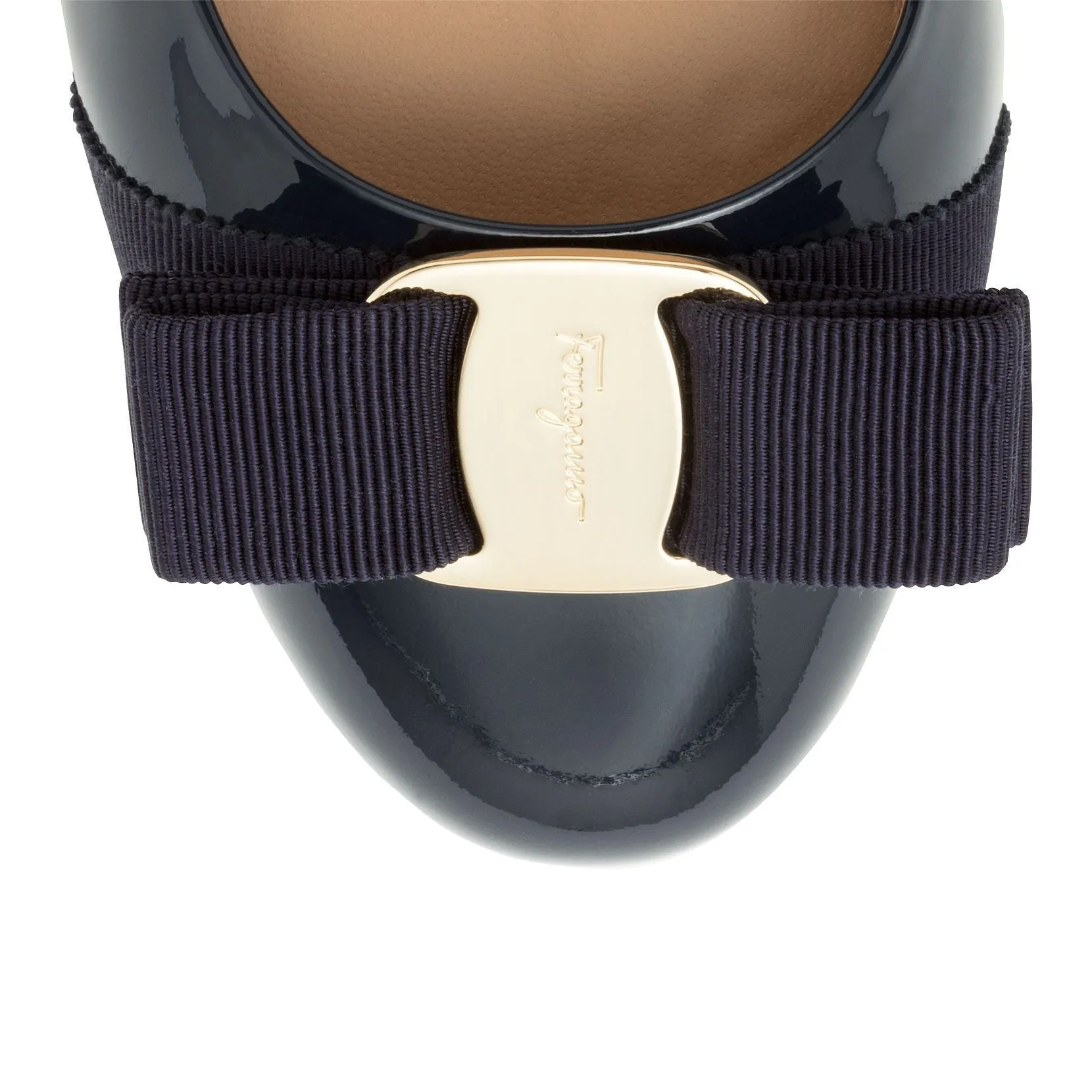 Varina patent oxford blue ballerinas
