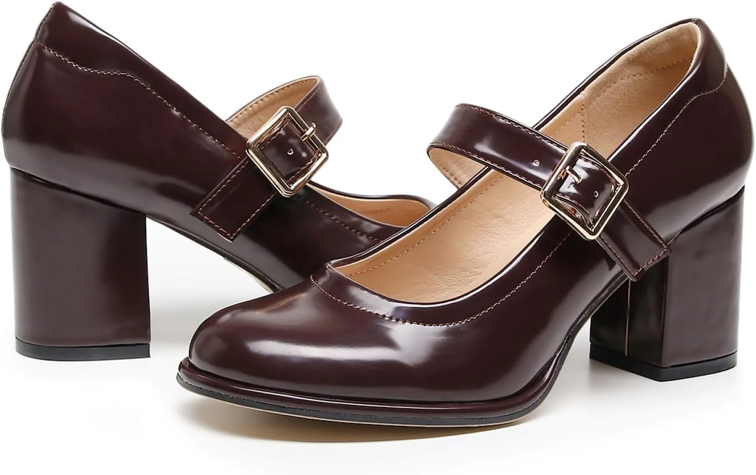 VenusCelia Women's Mary Jane Pump Heeled Shoe