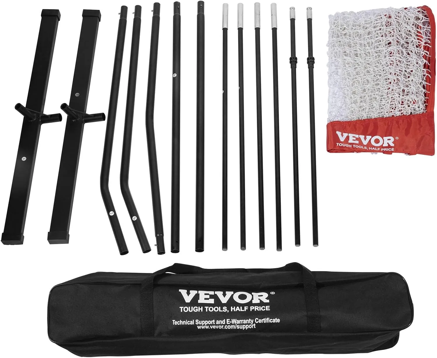 VEVOR Volleyball Training Net System,8 * 11/12 * 11ft/Pitching Practice/Spiking Practice/14 Net,Portable Net Station, Easy Setup Indoor Outdoor Target Net for Serving Spiking Setting