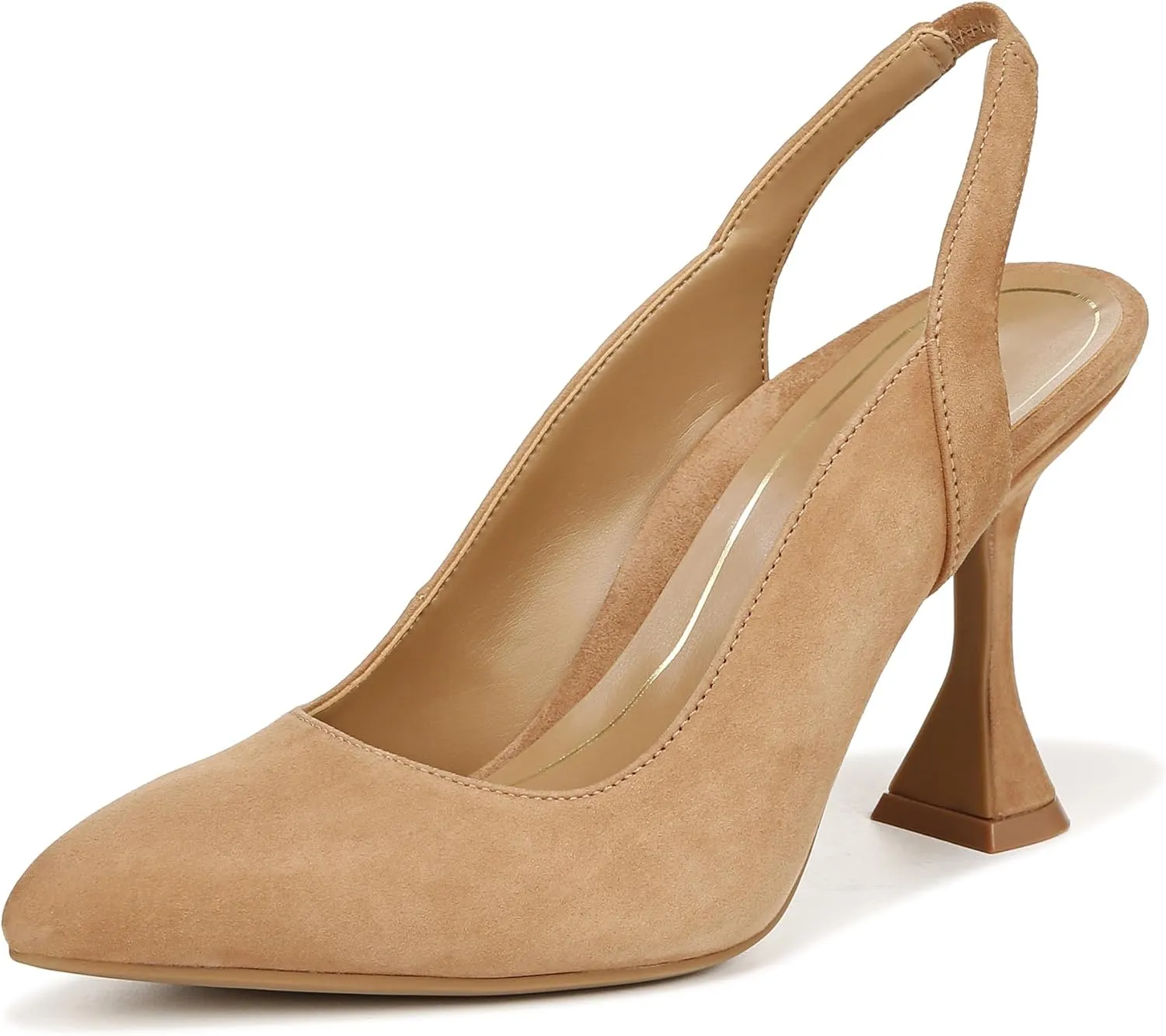 Vionic Adalena Women's Slingback Heeled Dress Shoe Camel Suede - 6 Medium