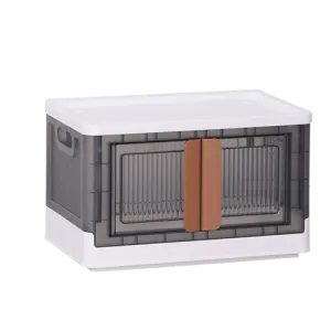 Viviendo 32L Stackable Storage Containers Large Foldable Organizer Storage Wardrobe Boxes - Grey