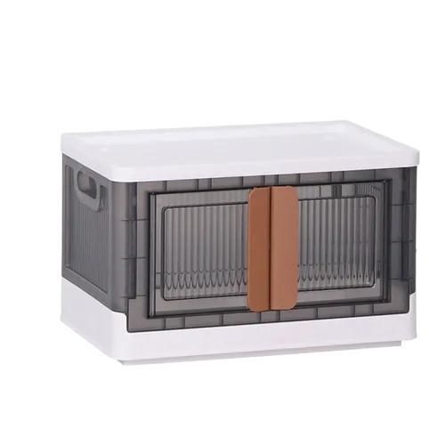 Viviendo 32L Stackable Storage Containers Large Foldable Organizer Storage Wardrobe Boxes - Grey
