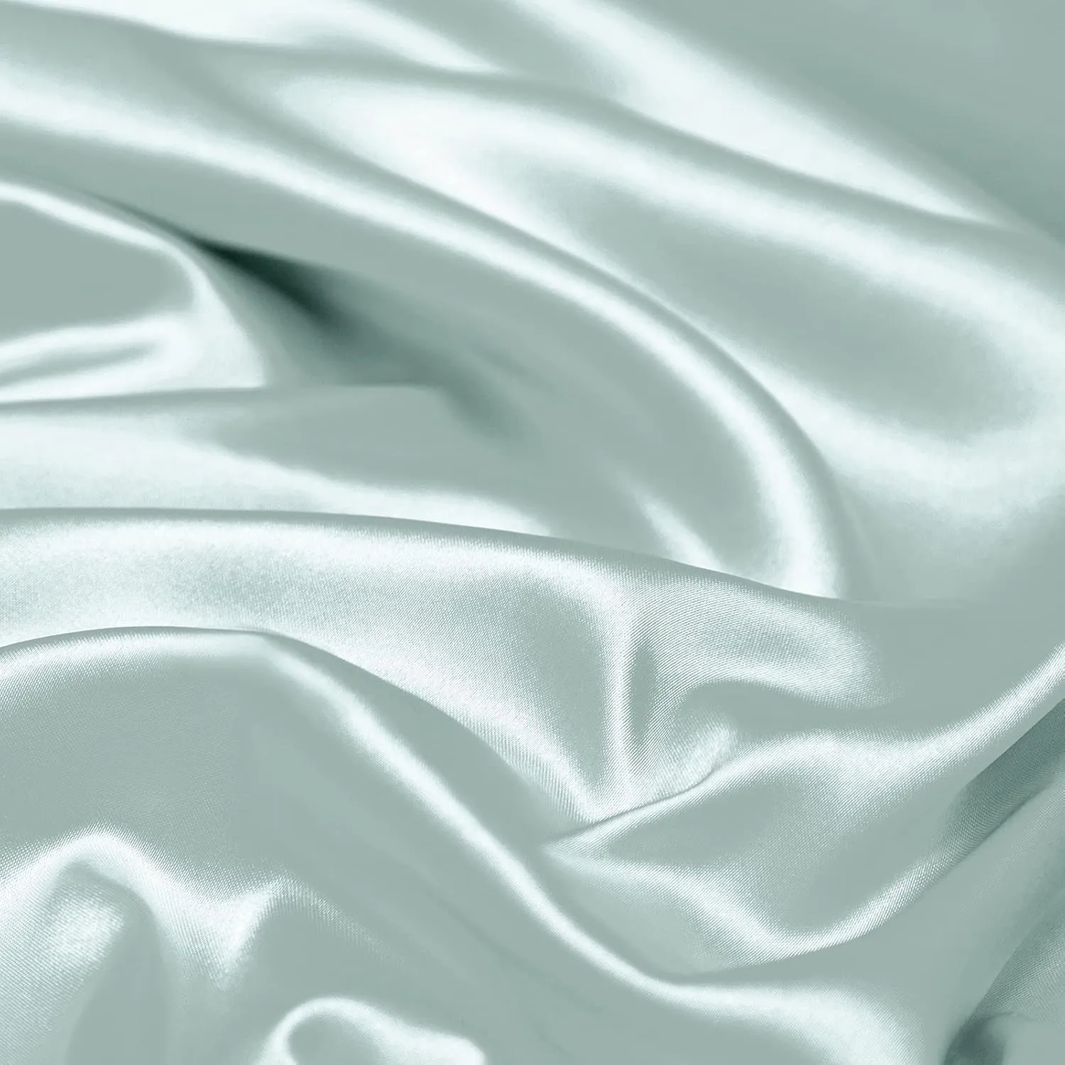Vonty Satin Sheets Queen Silky Soft Satin Bed Sheets Ice Blue Sheet Set, 1 Deep Pocket Fitted Sheet   1 Flat Sheet   2 Pillowcases